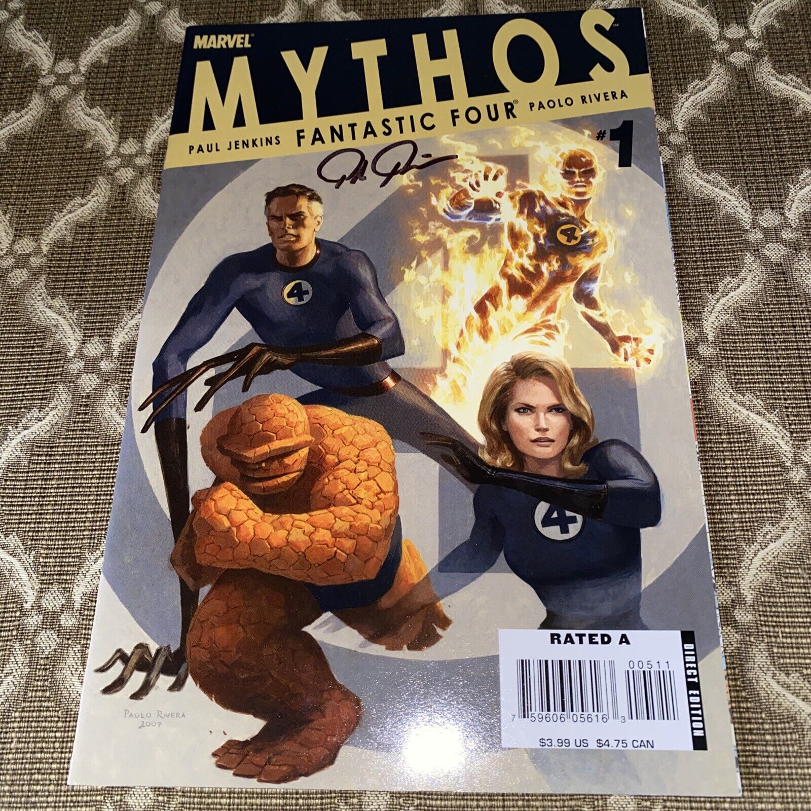 FANTASTIC FOUR MYTHOS #1 SIGNED BY ARTIST PAOLO RIVERA Variant Edition