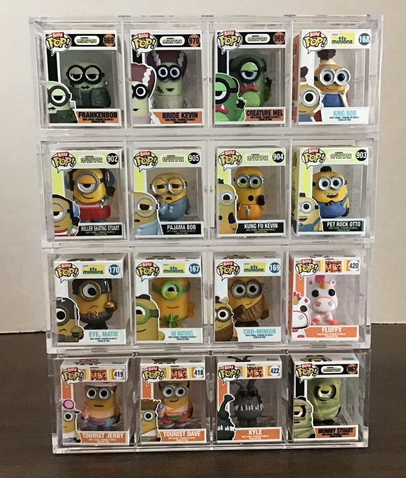 Funko Bitty Pop Minions Complete Set of 16 with all 4 Mystery Chase Bitty Pops