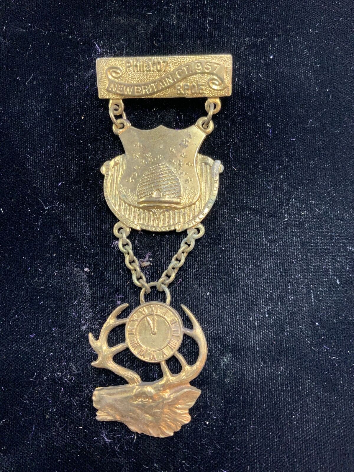 Vintage Antique Bpoe Order Of Elks Lodge Member Pin Badge Medal For
