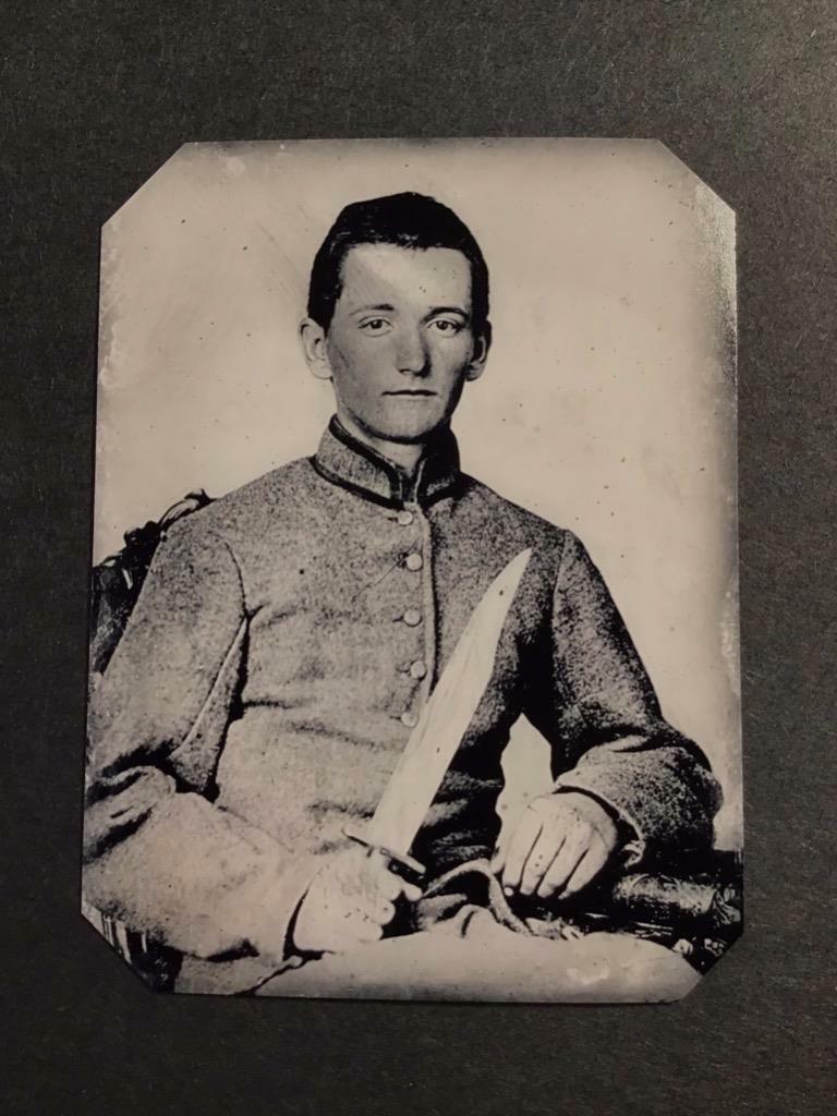 Sixth-Plate Civil War Confederate Soldier Tintype C2326RP