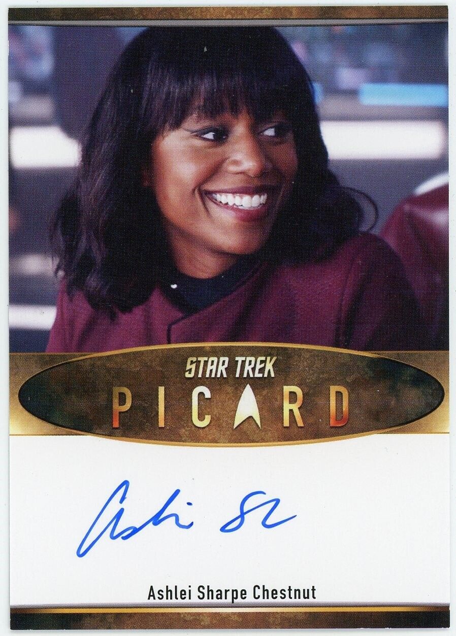Star Trek Picard Seasons 2, 3 Ashlei Sharpe Chestnut (Bordered) Autograph V LTD