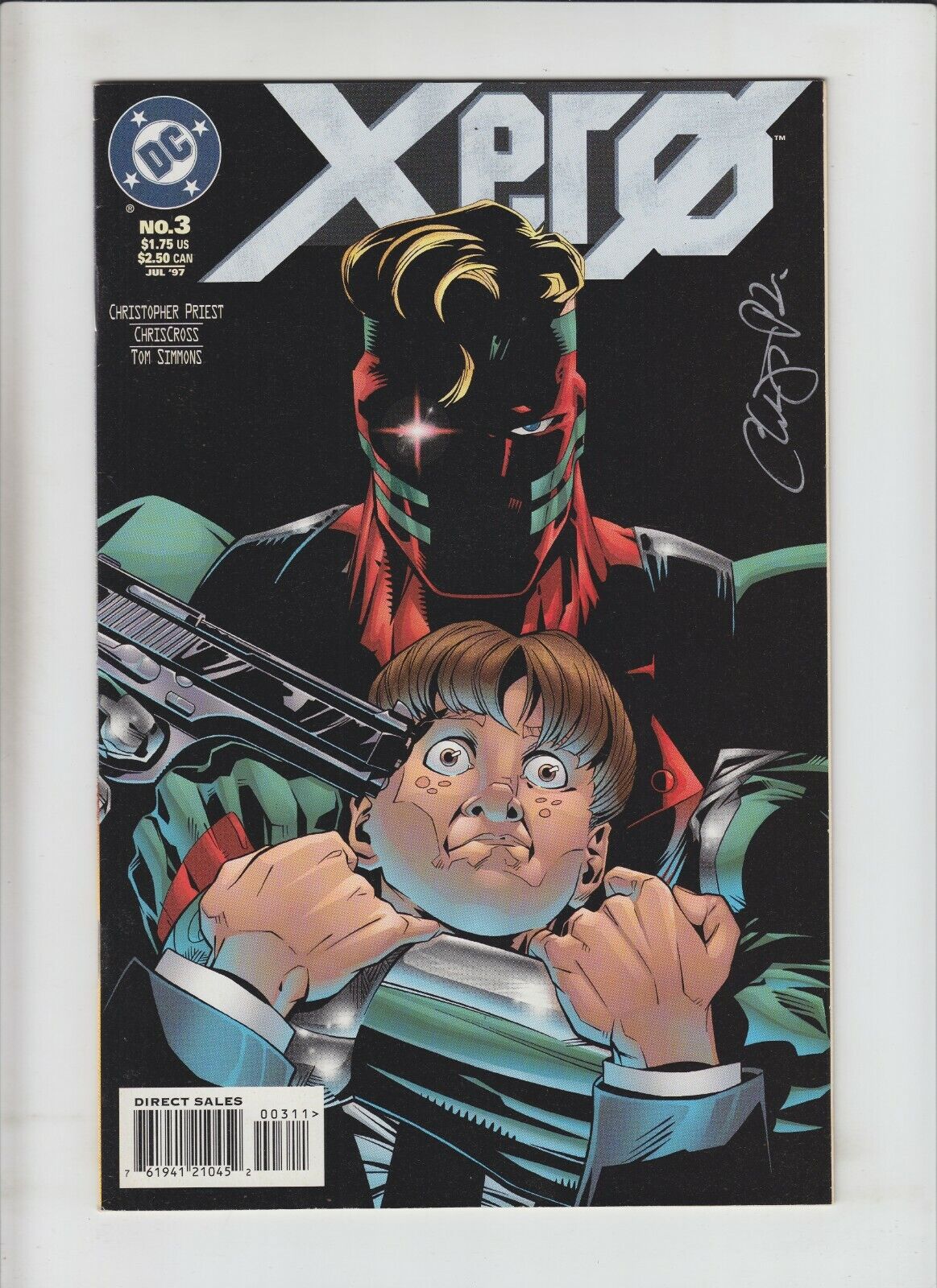 Xero #3 VF+ signed by Christopher Priest DC Comics ChrisCross 1997 50 Cent movie