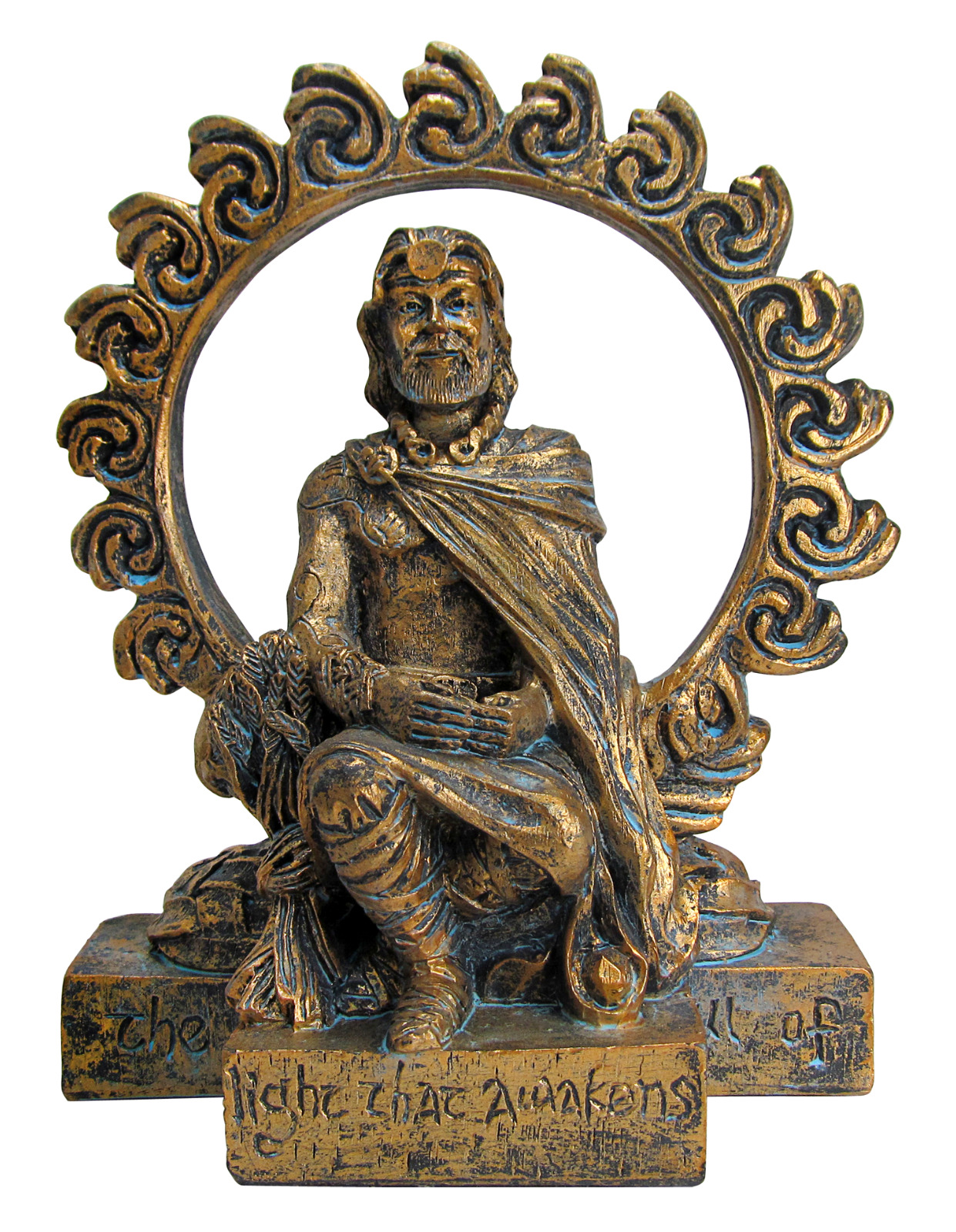 Small Lugh Statue Bronze Finish Dryad Design Celtic Druidry God of Harvest