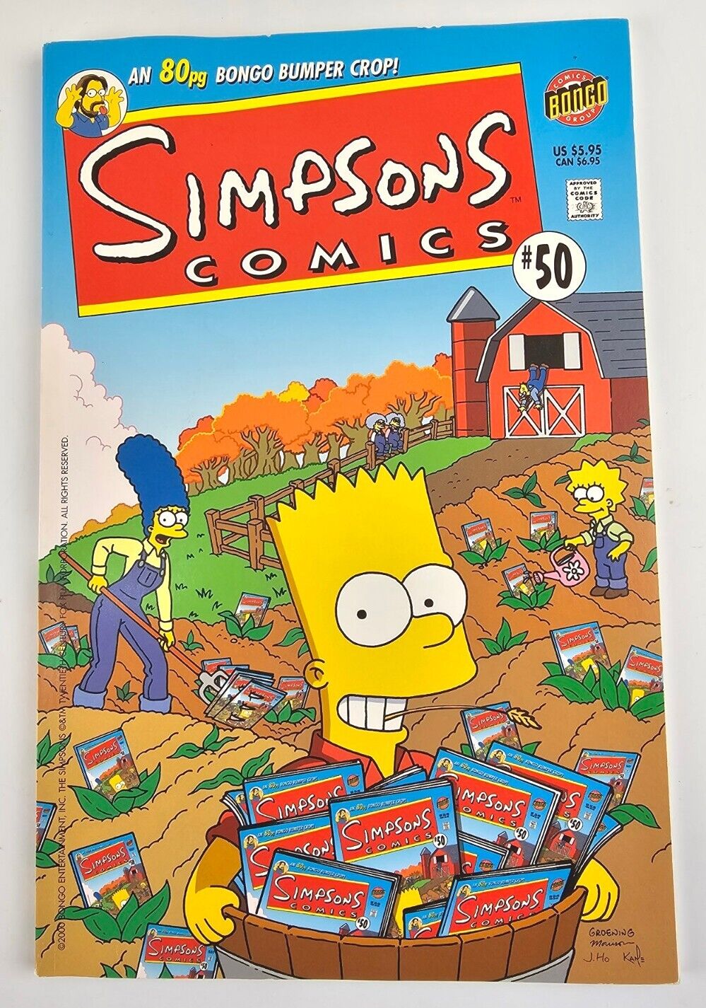Simpsons Comics #50 2000 Bongo Comics 80 Page Giant Very Good Condition NM