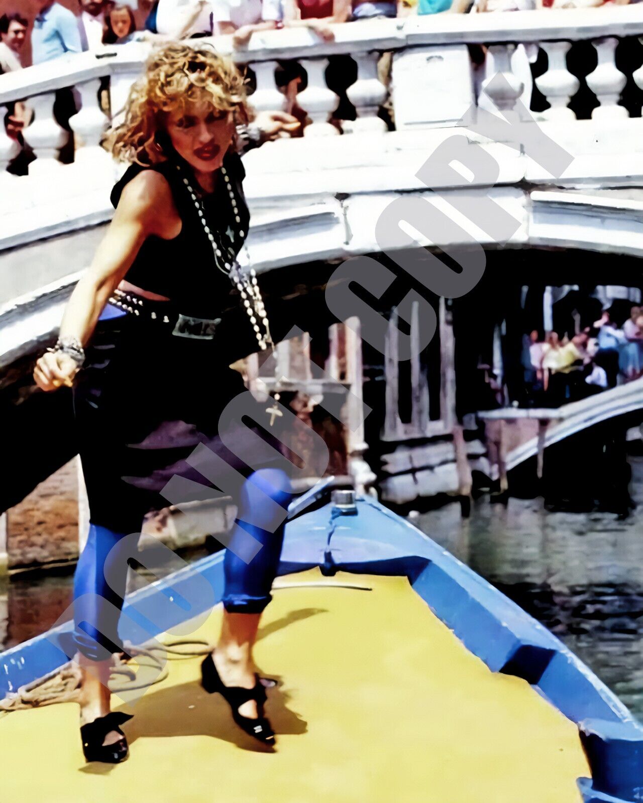 1984 Madonna Like a Virgin MTV Music Video St. Marks’s Square Venice 8x10 Photo