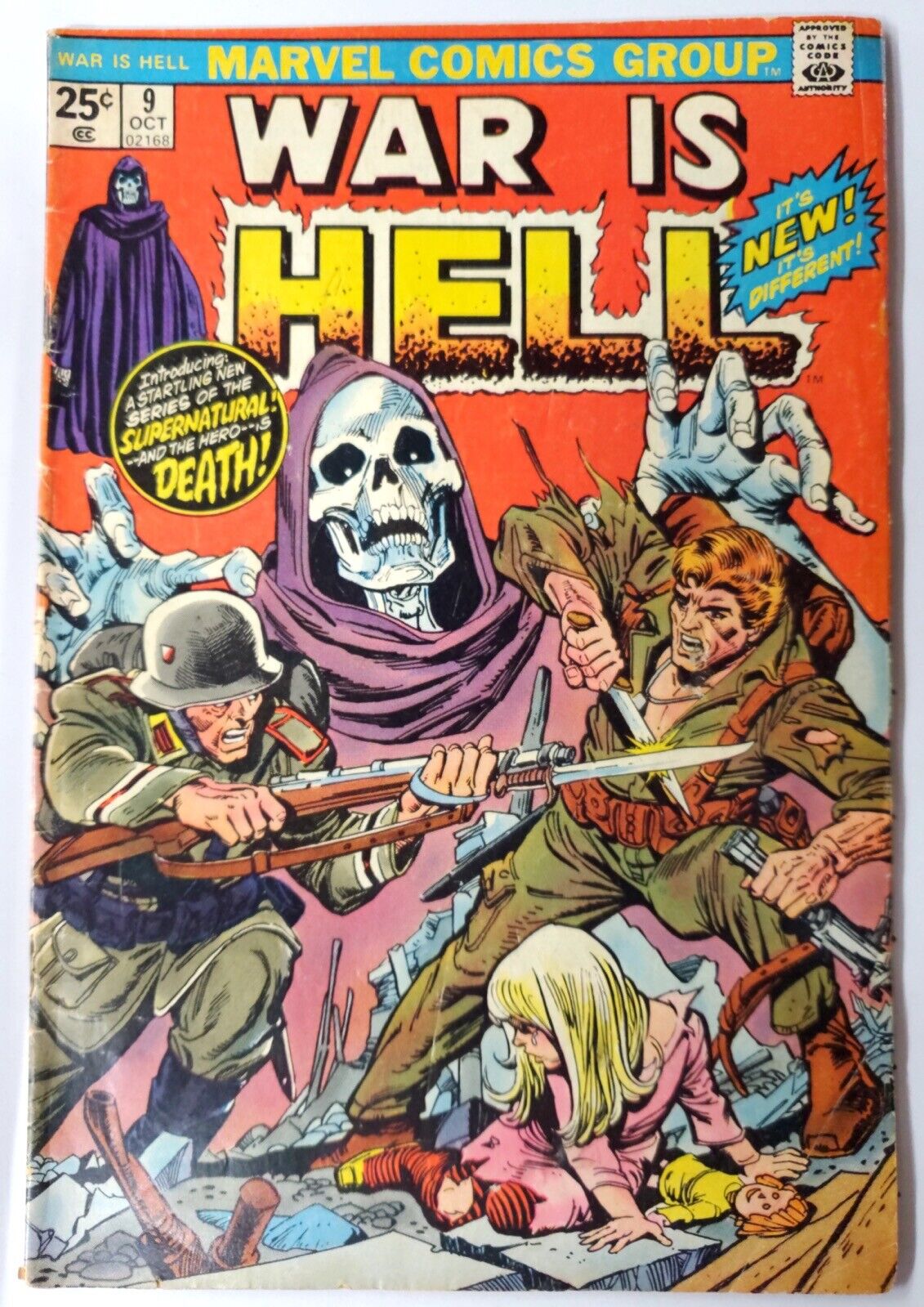 War Is Hell #9 1st Appearance of Death Marvel GD+ VG-