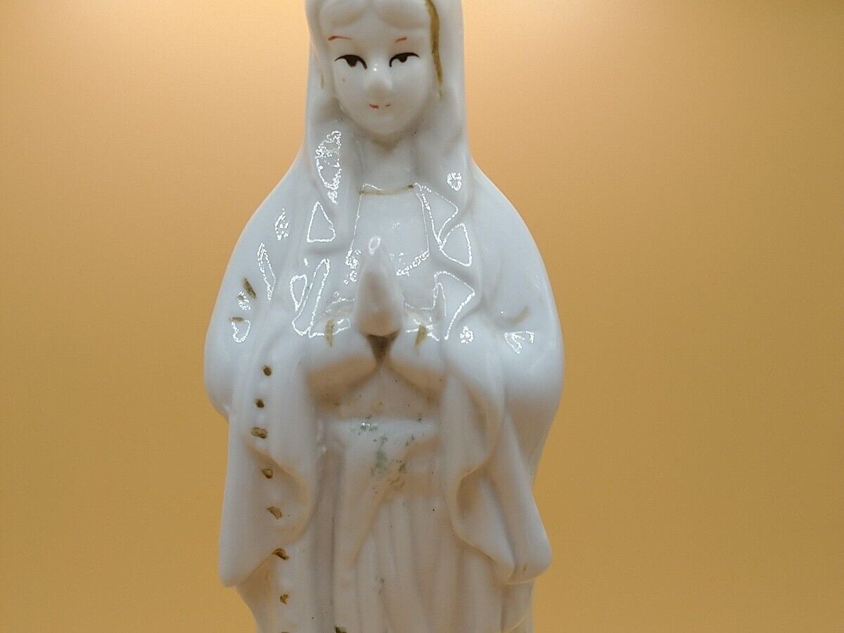 Madonna Religious Santa Maria Madre De Dios Porcelain Sitco Importing NY VINTAGE