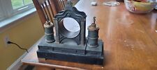 French Industrial Beam Engine Bronze Clock Gilt Automation picture