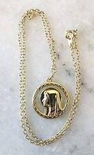 Gold Tone Virgin Mary Madonna Pendant Necklace  picture