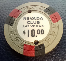 Nevada Club Las Vegas Nevada - $10.00 - Vintage Early Chip -  Horses - Holed picture