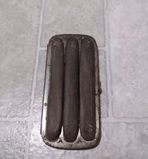 Early Antique Leather And Metal 6 Place Cigar Holder Travel Case RARE picture