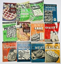 VTG 1940-1950s Lot 12 CULINARY ARTS INTITUTE Recipe Booklets Cookbooks Meal Plan picture