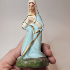 Vtg Madonna Christmas Nativity Figure Primitive Look Replacement Chalkware? 5