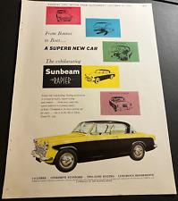 1955 Sunbeam Rapier - Vintage Original Color Automotive Print Ad / Wall Art picture