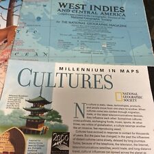 Lot of 5 Maps, National Geographic Inserts- Educational L@@K picture