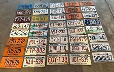 Lot of 40 Wisconsin (most) older Semi Truck Dealer 1960s & more License Plates picture