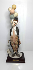 Vintage Giuseppe Armani The Pensive Clown w/Balloons Figure Signed Tags picture