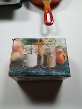 MIB Vintage Plastic Mason Jars Salt & Pepper Shakers - Made in Hong Kong picture