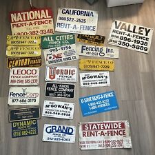 🪧HUGE lot vintage fence signs sign metal advertising Americana California USA picture