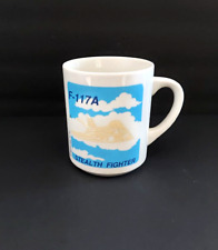 Vintage 1989 Stealth Fighter F-117A Coffee Mug Cup 10 oz. Made in USA picture