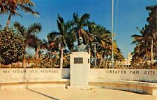 HOLLYWOOD FLORIDA~JOSEPH YOUNG MEMORIAL~FOUNDING FATHER 1960s POSTCARD picture