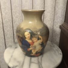 Rare Madonna And Child 8” Vase picture