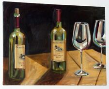 Duckhorn Merlot Oil Painting 24x18 Heather French Disney Epcot Wine Artist COA picture