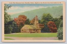 Drake Well Memorial Park Titusville Penna Linen Postcard No 3753 picture