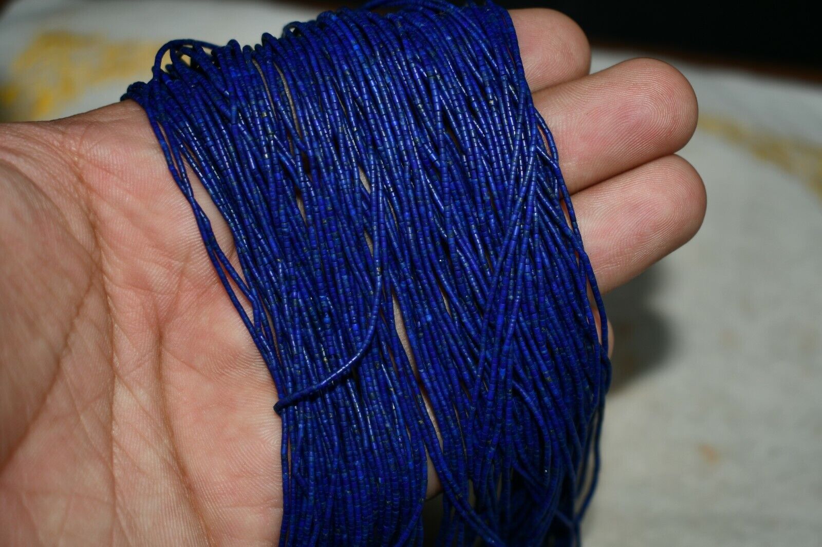 50 Strands of Authentic Natural Lapis Lazuli Stone Beads from Afghanistan 