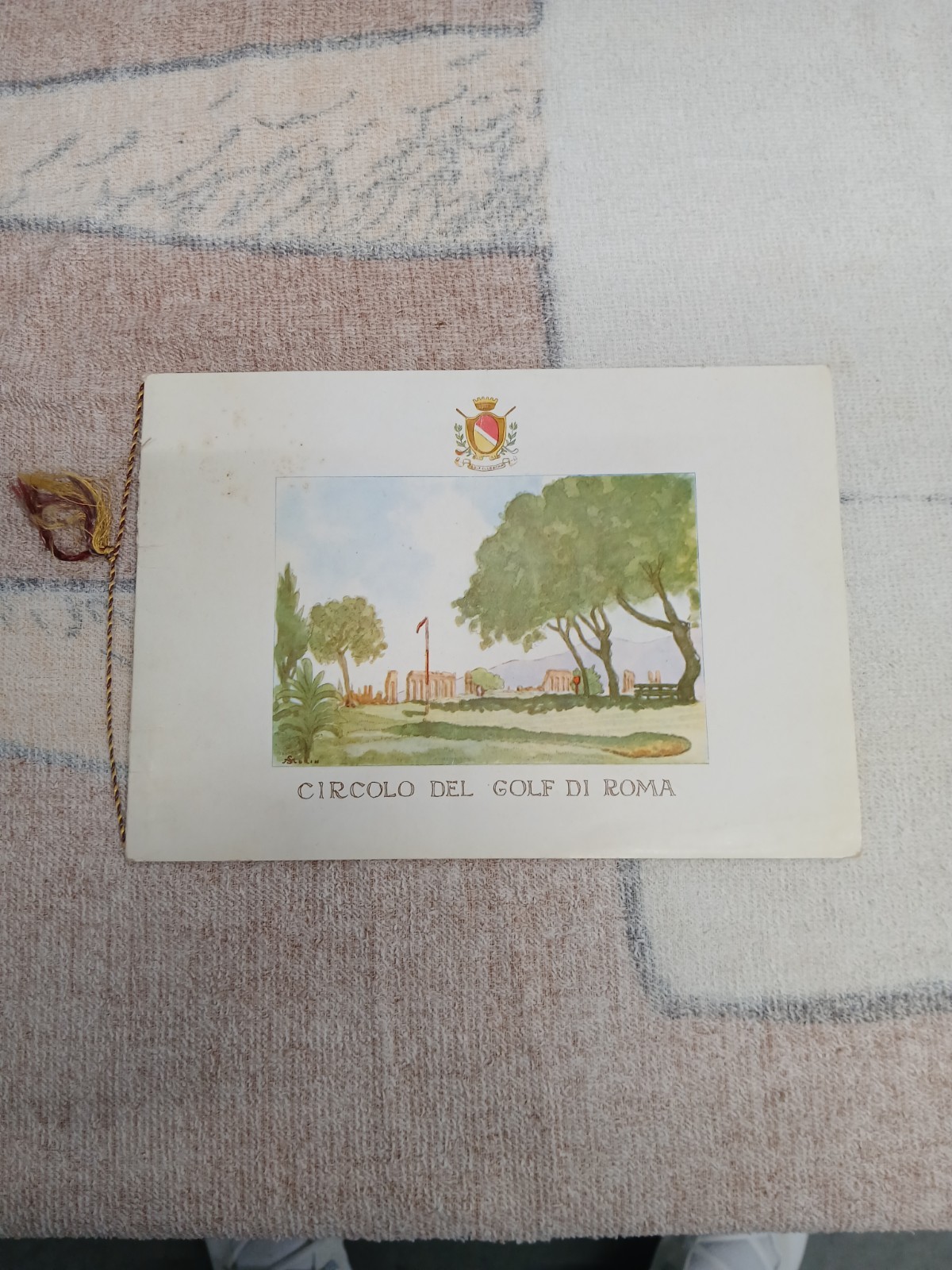 Vintage 1957 Circolo del Golf Roma Acquasanta Restaurant Menu