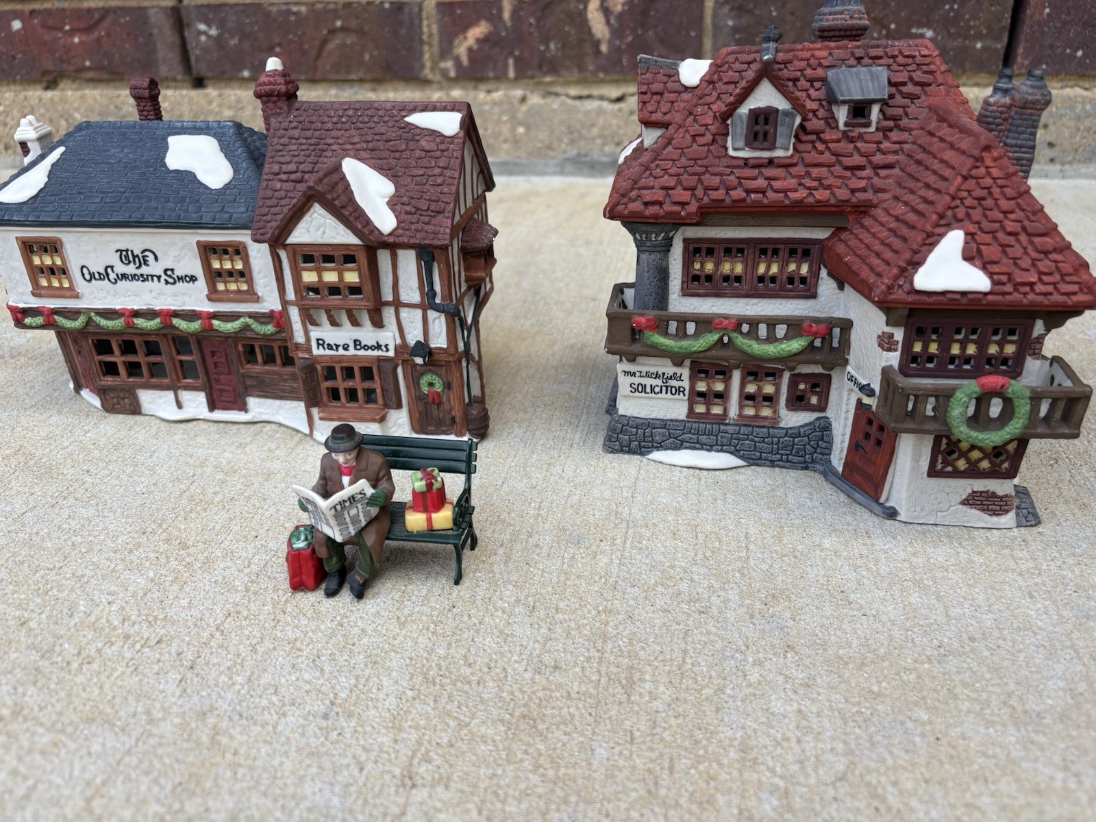 Vintage 1987-90 Dept 56 Dickens Lot 3 Curiosity Shop Solicitor Merry Gentleman