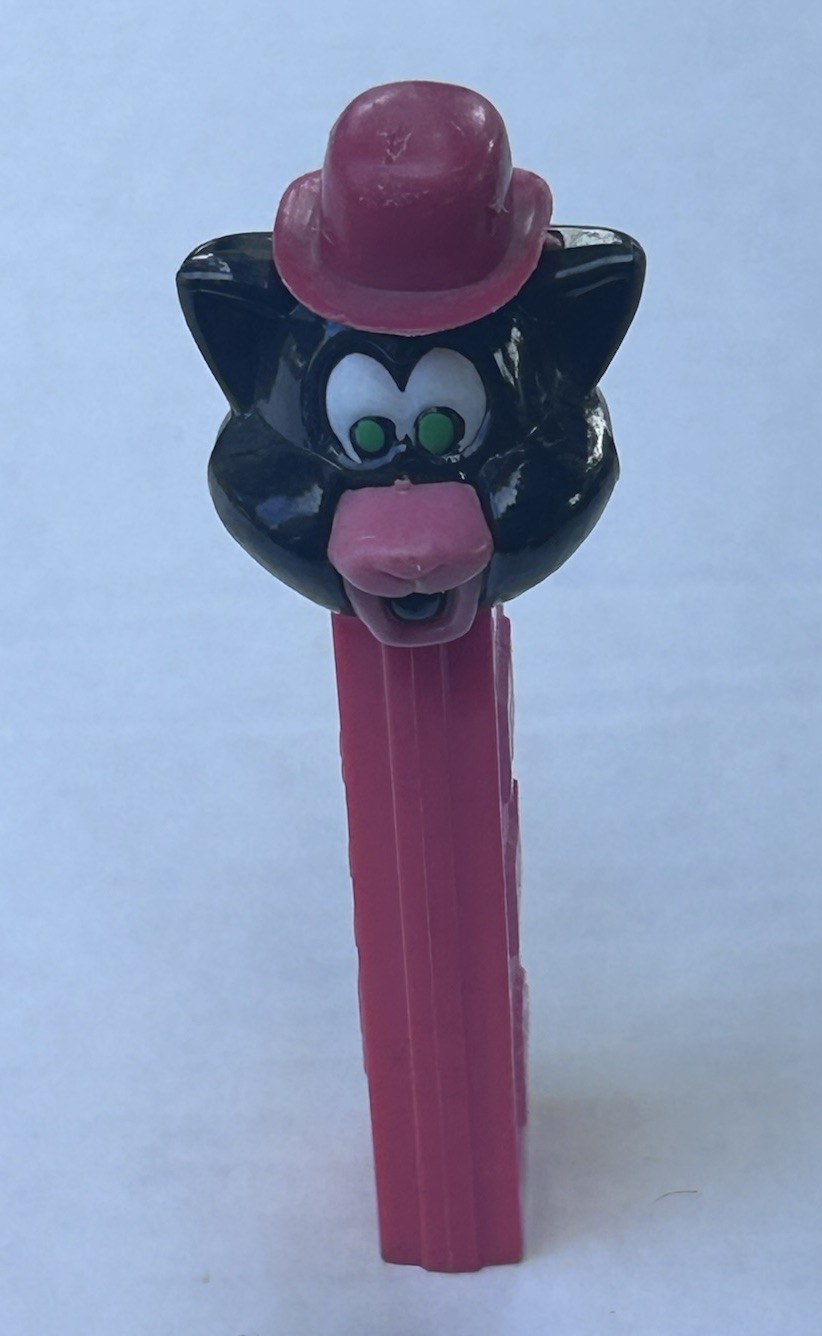 Vintage PEZ Dispenser Cat with Derby (Puzzy Cat) NO FEET Austria