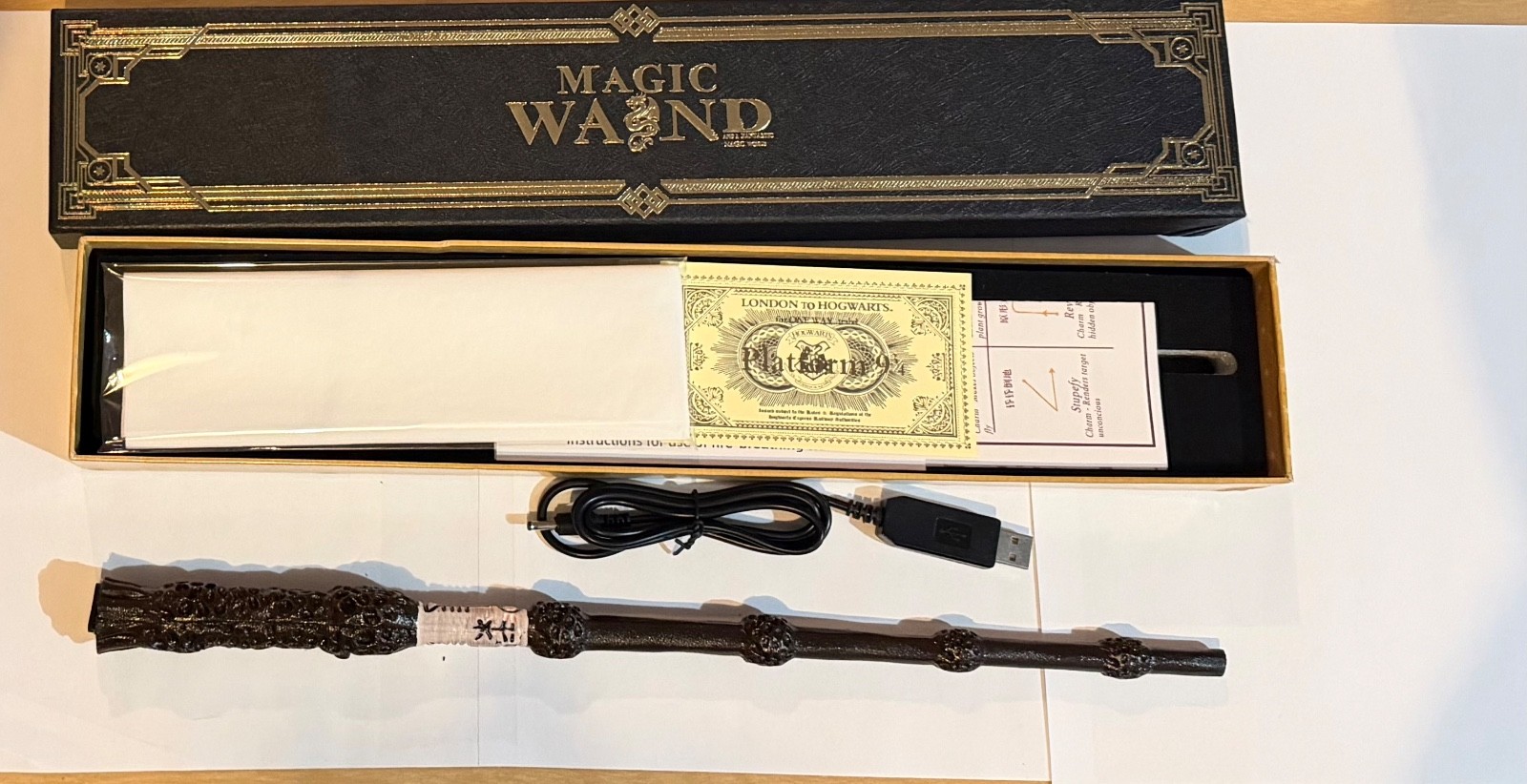 HARRY POTTER ( DUMBLEDORE VERSION) Magic wand that shoots fireballs USA HARRY POTTER ( DUMBLEDORE VERSION) Magic wand that shoots fireballs USA