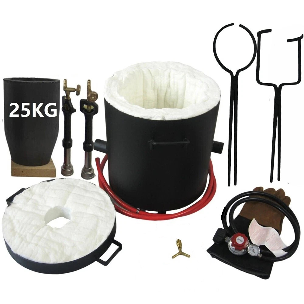25 KG Large Gas Metal Melting Furnace Deluxe with Tongs Propane Melting Furnace 25 KG Large Gas Metal Melting Furnace Deluxe with Tongs Propane Melting Furnace