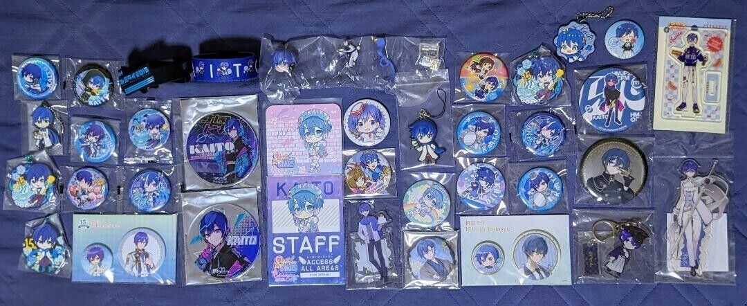 Vocaloid Kaito Acrylic Stand Keychain badge Set Piapro Japan