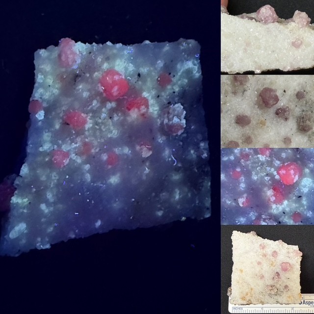 SCARCE BEAUTIFUL RED FLUORESCENT SPINEL CRYSTALS , BADAKHSHAN , AFGHANISTAN