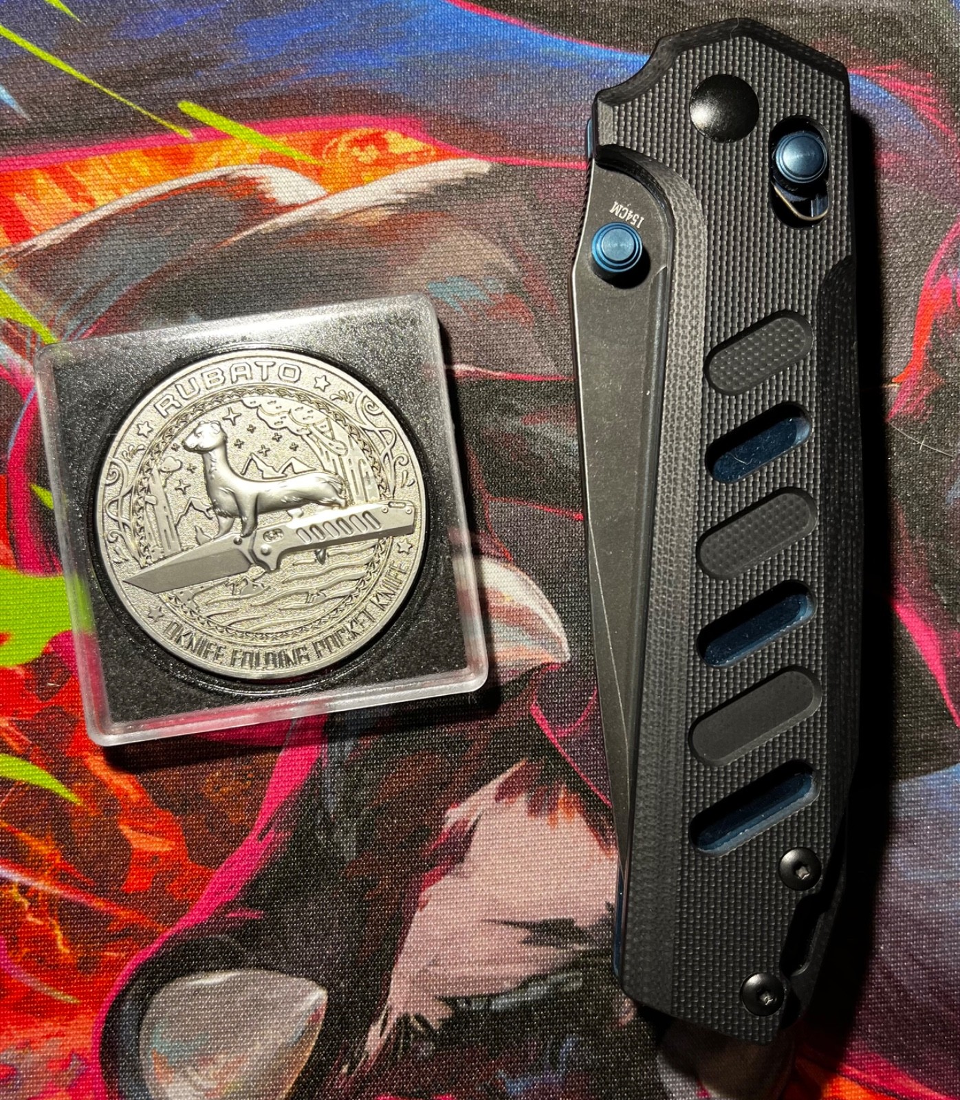 OKnife Rubato black G10 handle 154CM tanto blade cross bar lock pocket knife OKnife Rubato black G10 handle 154CM tanto blade cross bar lock pocket knife