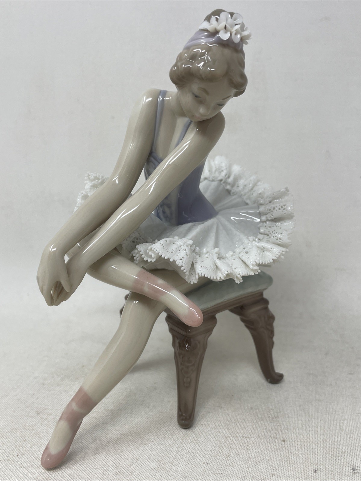 Lladro Opening Night Seated Ballerina Porcelain Figurine 6.2” Tall