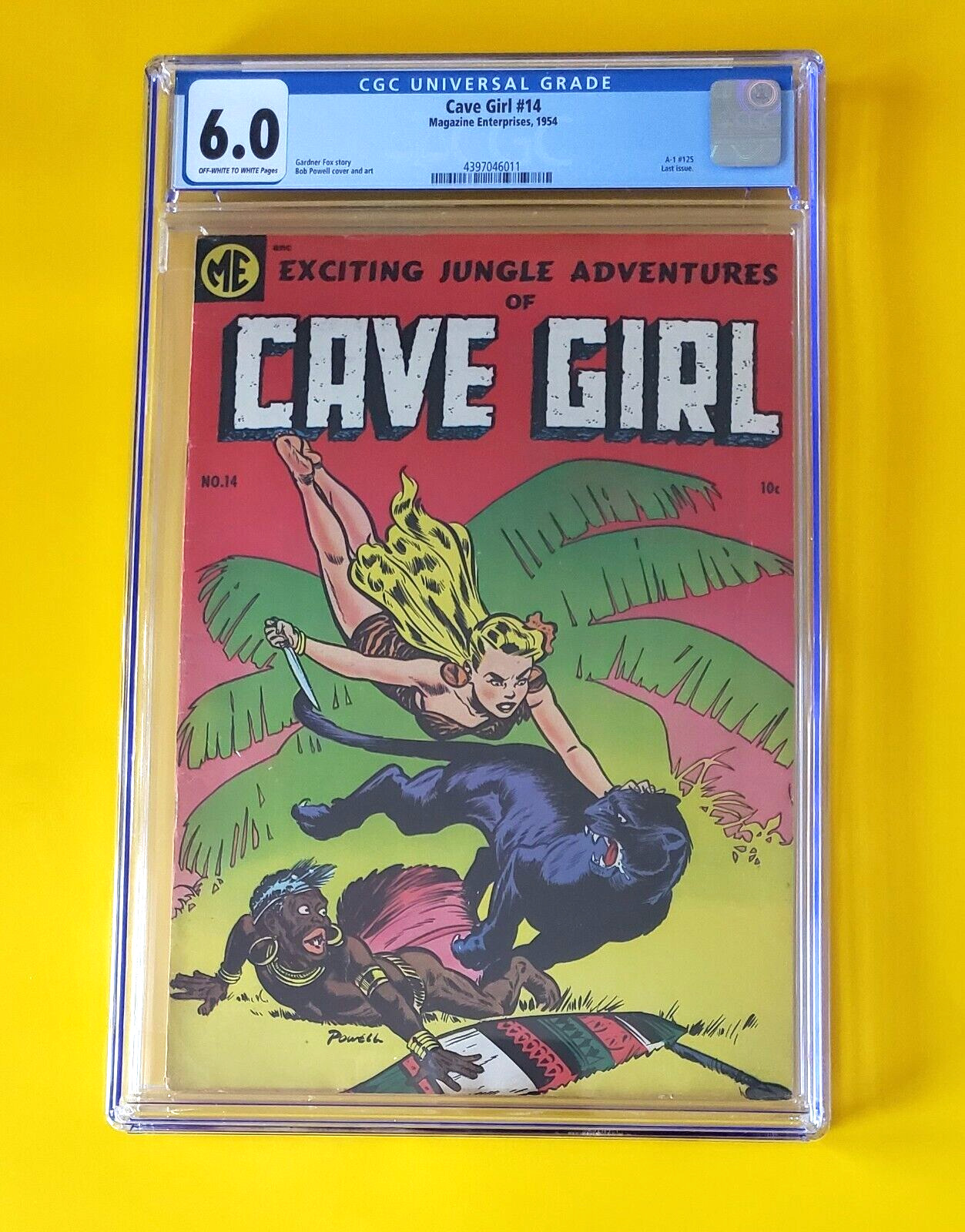Cave Girl #14 Magazine Enterprises 1954 Bob Powell RARE Last Issue - CGC 6.0