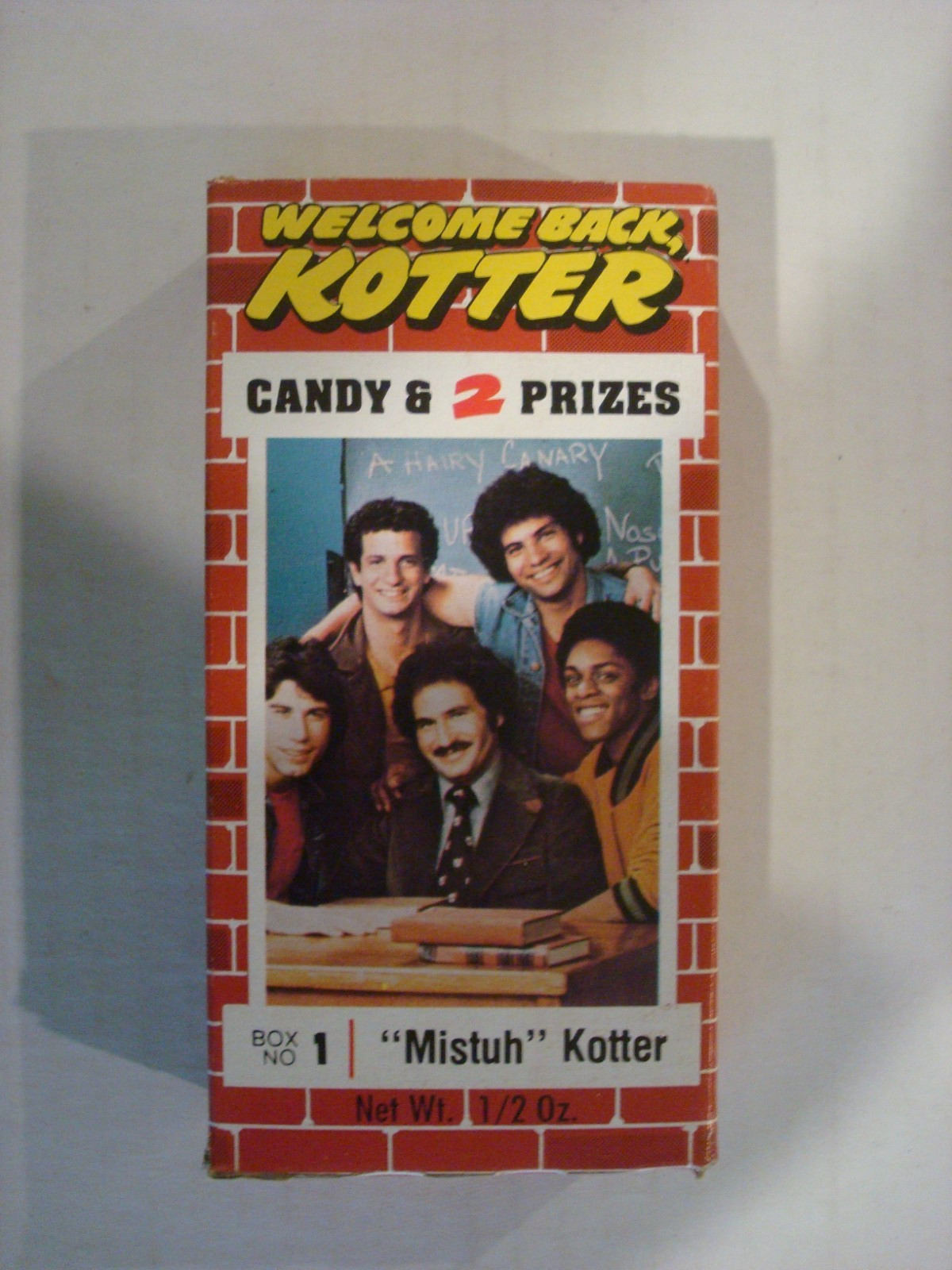 RARE 1976 WELCOME BACK KOTTER CANDY & 2 PRIZES EMPTY BOX No 1, RARE RARE 1976 WELCOME BACK KOTTER CANDY & 2 PRIZES EMPTY BOX No 1, RARE
