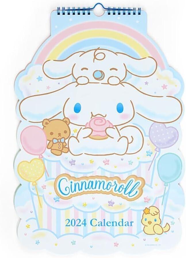 Sanrio 2024 Cinnamoroll Die Cut Wall Calendar 702510 Japan NEW for Sale