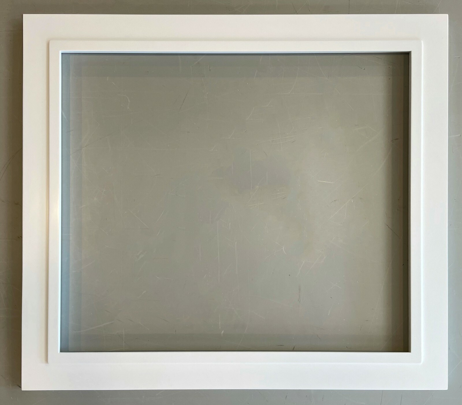 3 1/2" wide - Closed Corner Solid Wood Painted White Picture Frame 39" x 34"