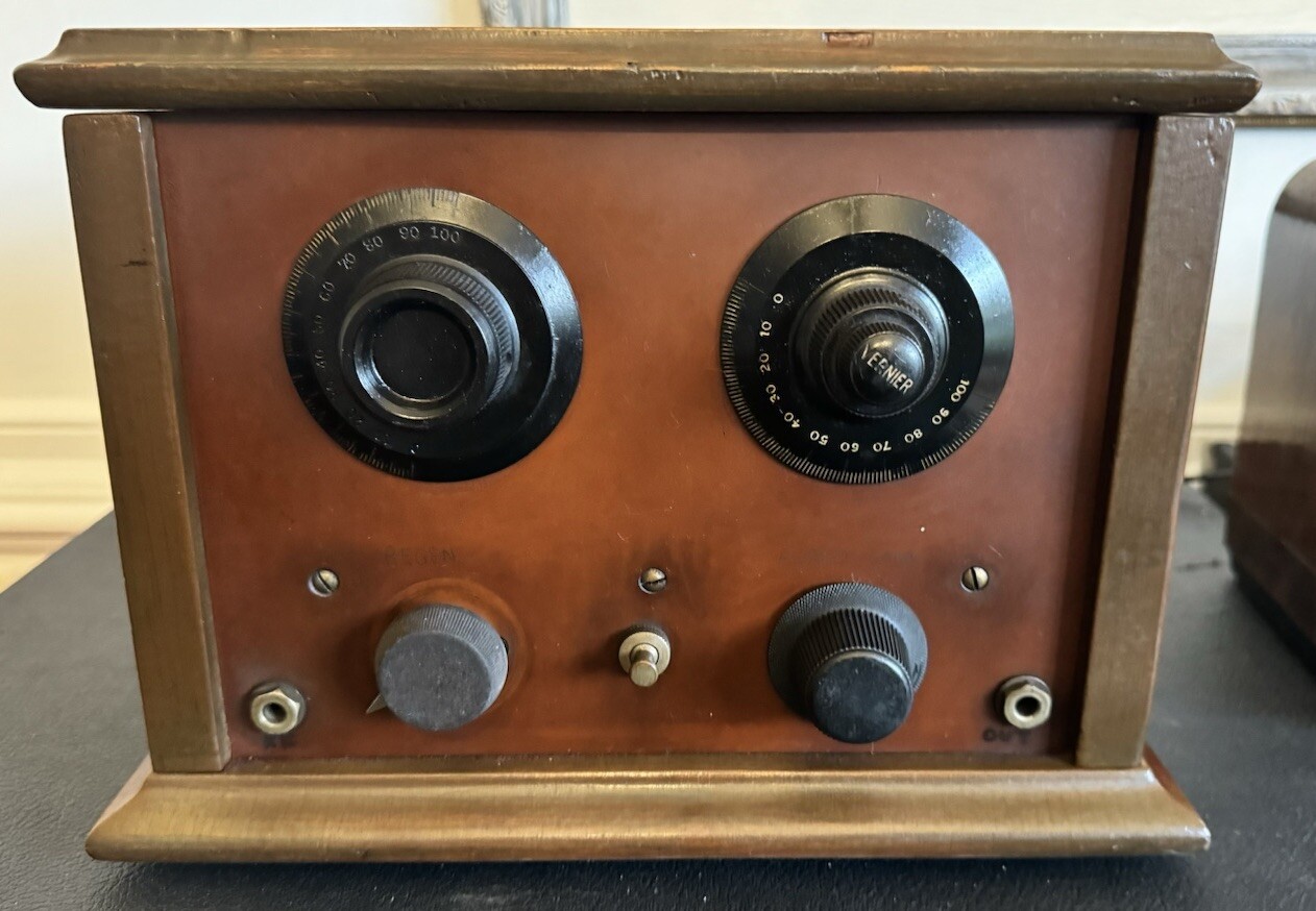 Vintage Regenerative Detector & 1 Rf / 1 Af 01A Tube Amp Caswell Runyan Co. RARE