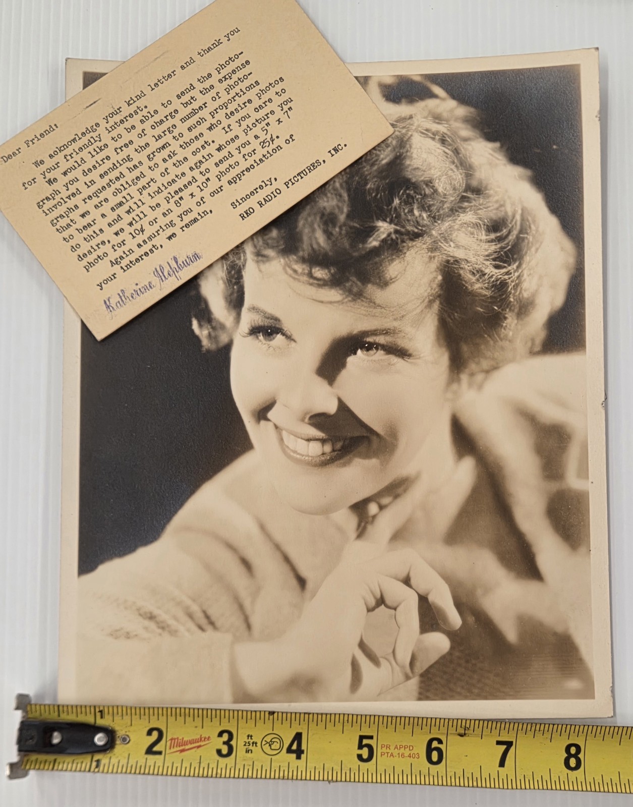 KATHARINE HEPBURN 1938 ORIGINAL RKO RADIO PICTURES PHOTOGRAPH PHOTO MOVIE FILM KATHARINE HEPBURN 1938 ORIGINAL RKO RADIO PICTURES PHOTOGRAPH PHOTO MOVIE FILM