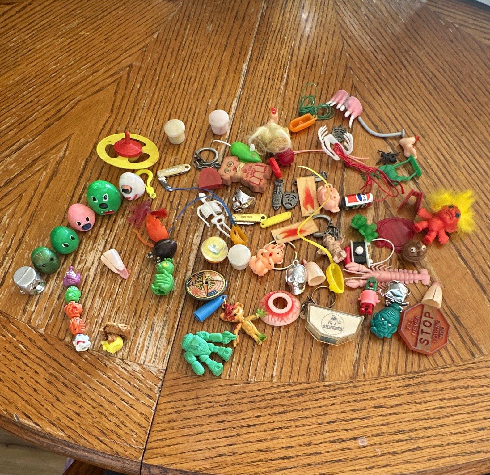 RARE Vintage 1960s 1970s Gumball Machine Charm and Miniature Dime Store Toy Lot