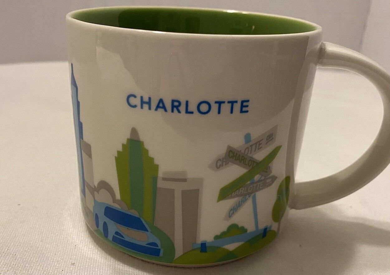 Starbucks Charlotte NC You Are Here Collection 14oz Coffee Mug Cup 2015 New