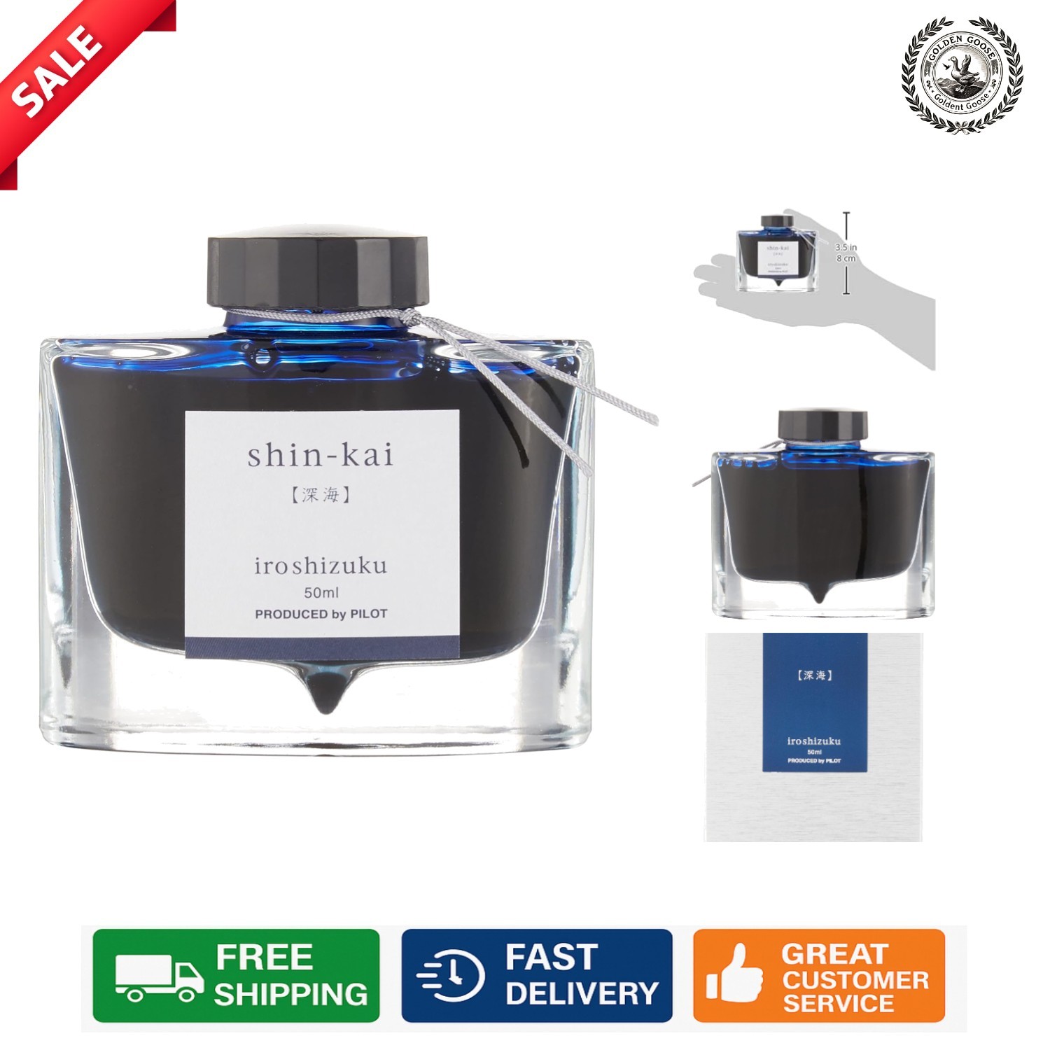 Deep Ink Blue Deep Sea Blue Black Iroshizuku Fountain Pen Ink 50ml - Nature Inspired ...