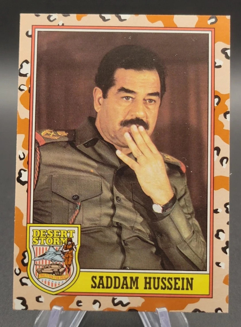 1991 Topps Desert Storm #189 Saddam Hussein Mint Rookie Card RC Iraq