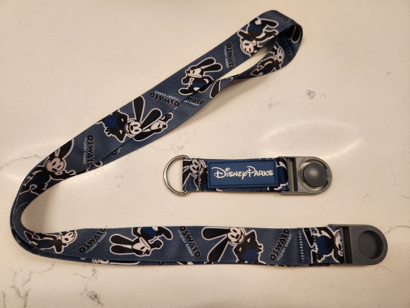 RETIRED Disney Parks Oswald The Lucky Rabbit 20" Lanyard w/ Detachable Key Ring