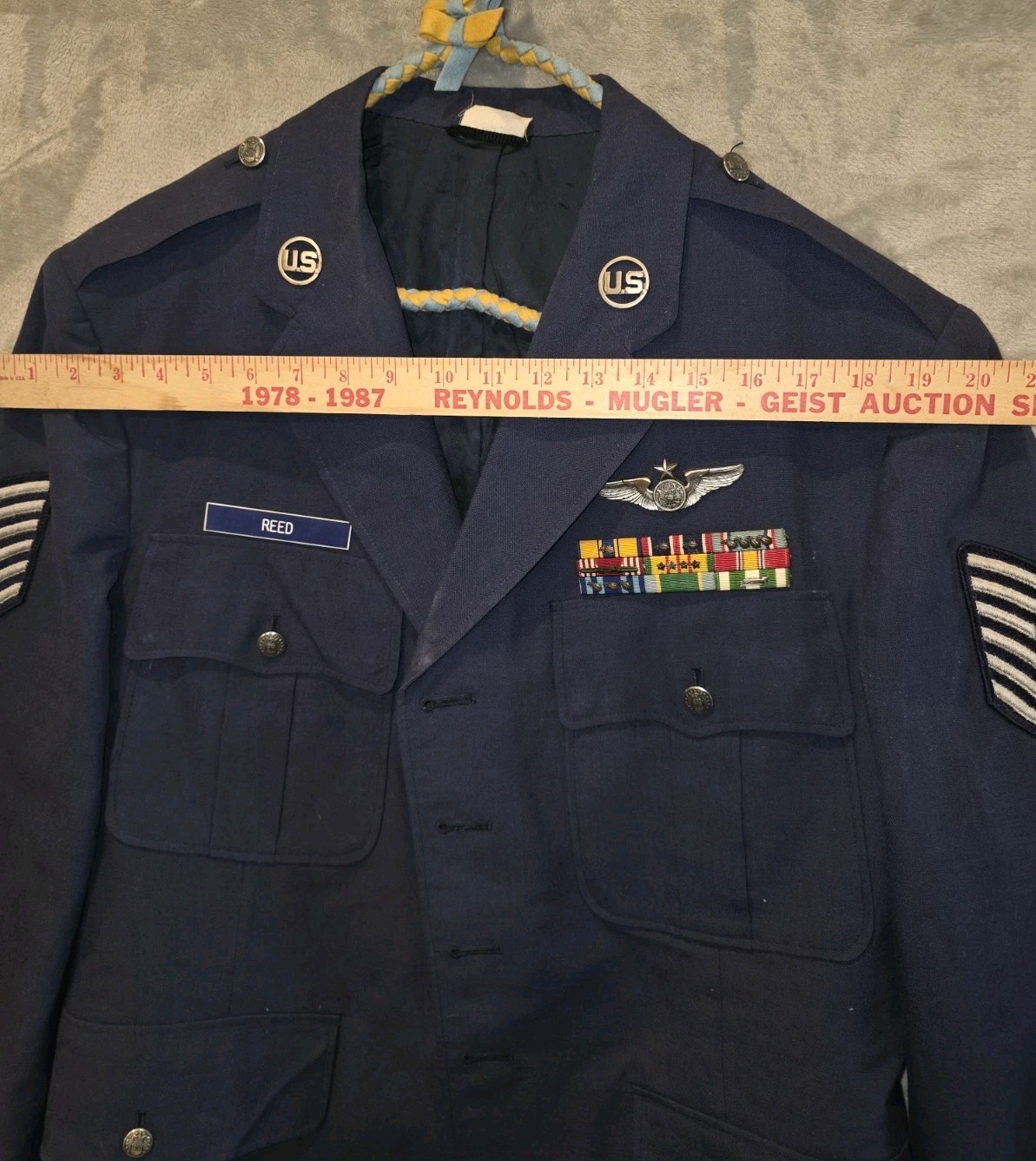 Sgt Reed VTG USAF Air Force Master Sergeant REED Blue Dress Uniform Jacket Pilot ...